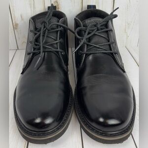 Nunn Bush Mens Black Waterproof Leather Chukka Boots 8.5M 84887-001 Comfort Gel
